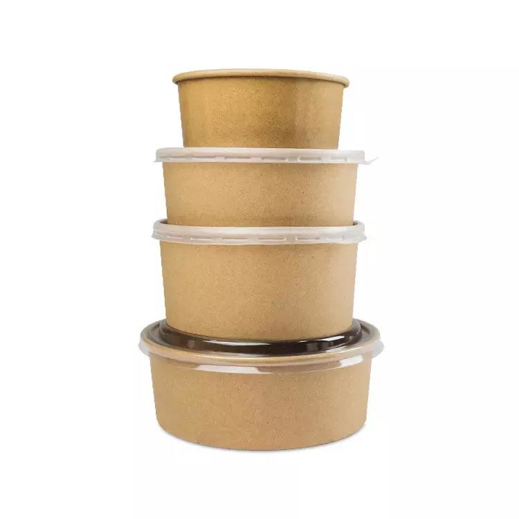 Packing Eco-Friendly Wholesale Lunch Takeout Disposable Paper Soup Salad Bowl