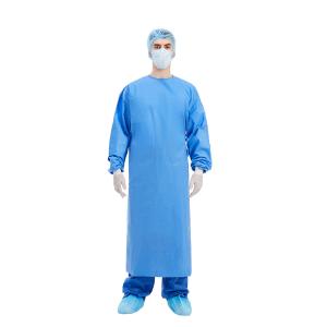 Quality 45gsm Reinforced Disposable Surgery Gowns Blue S M L XL wholesale