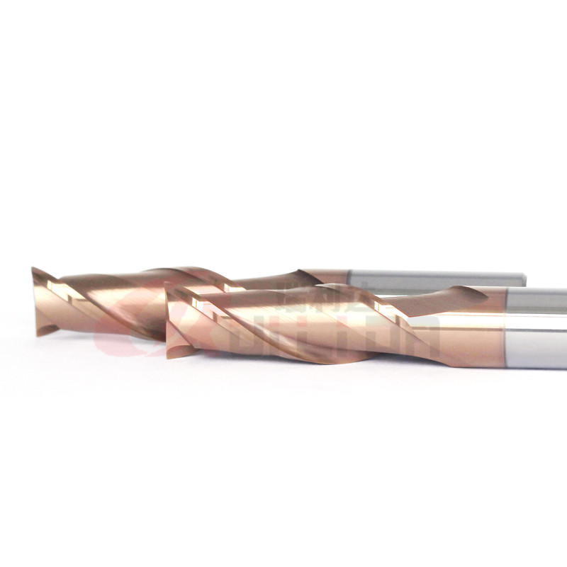 1/4" 1/2" 2 Flute Carbide End Mill 12mm Slot End Mill Cutter With Edge Radius