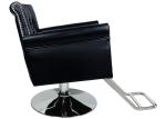 Royal Brown Salon Hair Styling Chairs Big Footrest Chrome with Round Base