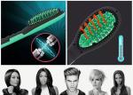 Ceramic Heated Straightening Brush , 30s Fast Heat Up Electric Straightener Comb