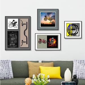 Quality Glass Crystal COATING Contemporary Modern 3D Bicycle Wall Art for Stylish Living Room wholesale