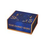 Blue Rigid Paper Box Packaging Wine Bottle With Magnetic Lid