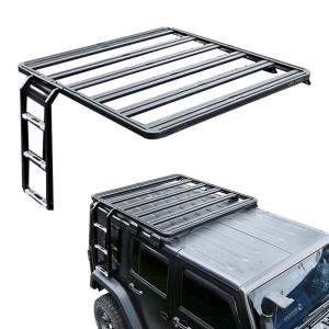 Quality Steel Black Sided Ladders for Jeep Wrangler JK 4x4 Off Road Car Auto Parts Roof Rack wholesale