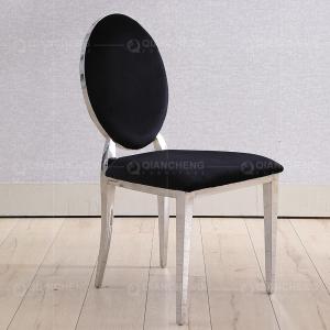 Quality Round Back Velvet SS Dining Chairs 20x22x36inch For Banquet wholesale