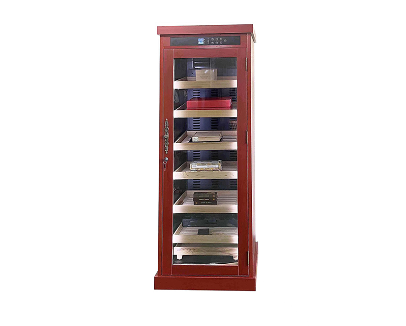 Luxurious LED Light Lockable Commercial Electric Cigar Cooler With Humidifier