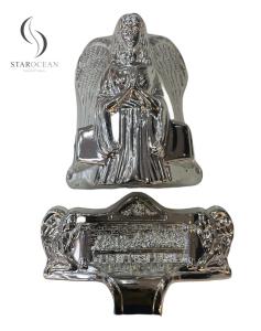 Quality Plastic Silver Coffin Corner Accessories For Funeral Interment Ornamentation19# S wholesale