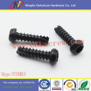 Quality Case Hardend Black Galvanized Steel Torx Pan Head Thread Cutting Screws for Plastic wholesale