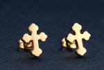Personalized body piercing jewelry stainless steel cross stud earrings for women