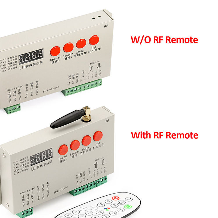 K-1000s Pixel LED Controller RF Wireless Remote Control 29 Keys K1000s K1000 Ws2811 Strip Programmable SD Card Pixel Con