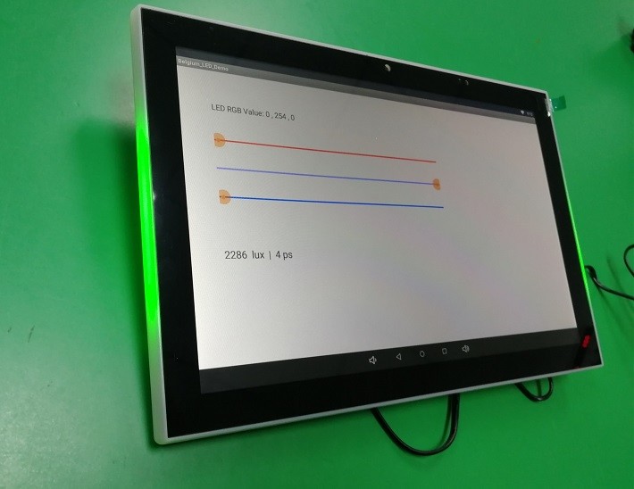 10.1 Inch Android 6.0 POE Wall/Glass Wall Mounted Tablet With NFC Reader LED Light Bar For Meeting Room