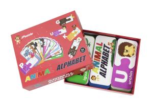 Quality Custom Logo Eco Paper Jigsaw Puzzle Animal Alphabet Abc Matching Cards wholesale