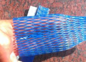 Quality Blue Red Yellow Protective Netting Sleeve / Plastic Tubular Mesh Sleeves wholesale