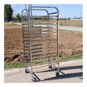 Quality 304 Stainless Steel Rack Trolley For Catering Equipment , Silver Color wholesale