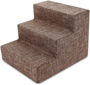 Quality OEM ODM Leather Cloth Surface Wooden Dog Steps For High Bed 3-5 Layers Fold Up wholesale