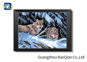 Quality Wolf 5D Lenticular Picture , 3D Deep Effect Lenticular Image Printing wholesale