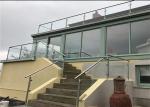 Professional Brushed Stainless Steel Glass Railing , Stainless Steel And Glass
