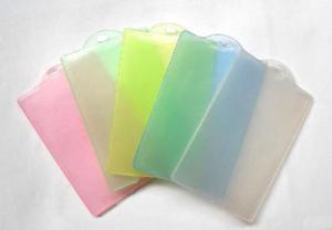Quality Waterproof soft transparent card plastic holder / hard plastic holder wholesale