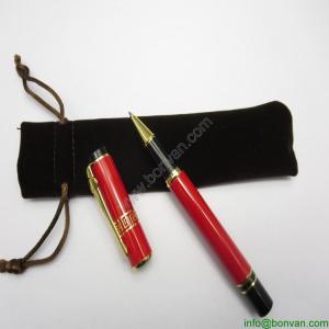 Quality flocking bag packed metal roller pen for gift use wholesale