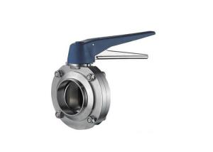 Quality Butt Welded Hygienic Butterfly Valves Stainless Steel With Trigger Handle wholesale