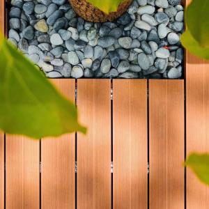 Quality Outdoor Composite Lumber Decking Boards Fireproof Embossed Surface wholesale