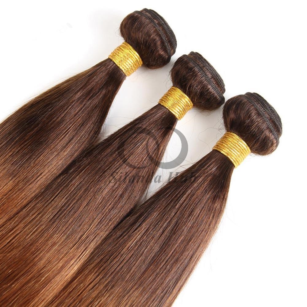 #T4/30 Straight Remy Human Hair Bundles Sew In Weave Bundles Brazilian Bundle Deals