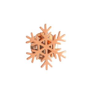Quality Die Casting Christmas Metal Crafts 40x40mm Zinc Alloy Snowflake Brooch Pin For Shirt wholesale