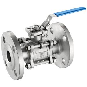 Quality Water Media 3PC Stainless Steel Ball Valve Flange CF8/CF8m with ISO 9001 Standard wholesale