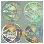 Custom printed round hologram sticker label, anti tamper security waterproof