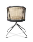Wood Executive PP Seat 30in Rattan Office Chairs 42cm Back