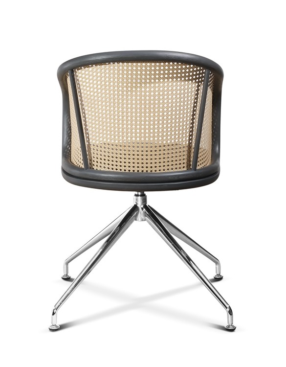 Wood Executive PP Seat 30in Rattan Office Chairs 42cm Back