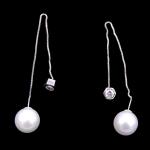 Lady Silver Pearl Earrings Elegant Design / CZ Jewellery Freshwater Pearl