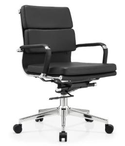Quality Pu Leather Boss Mid-back Metal Frame Ergonomic Office Furniture Adjustable Swivel Executive Office Chair wholesale