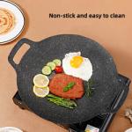 Non Stick Cast Iron Camping Round Frying Pan Pre Seaoned For Outdoor And Kitchen