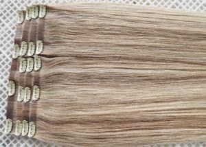 Quality Invisible Seamless Clip In Hair Extensions Remy Human Hair Could Be Flat Ironed / Restyle wholesale