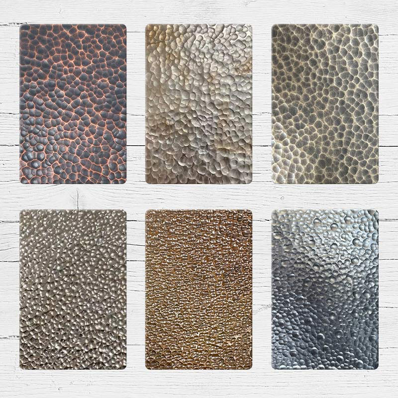 laser cut decorative textured sheet metal hammered stainless steel cylinder/Pillar
