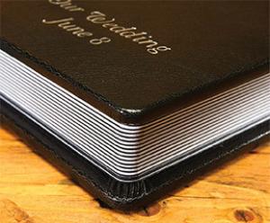 Quality Classic Leather 11 x 14 Custom Flush Mount Album Books With Golden Words wholesale