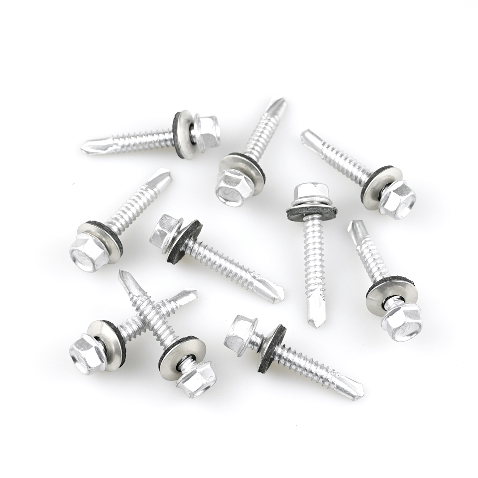 Self Drilling Screws With Epdm Washer 38mm Hex Washer Head Customized Support for Window