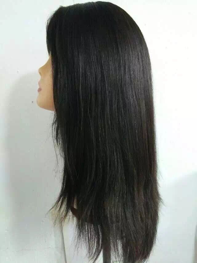 14 Inches European Virgin Human Hair Jewish Kosher Wigs Natural Color Big Layer