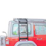 Steel Black Powder Coated Side Ladder Tailgate Ladder For WranglerJK Year 2013