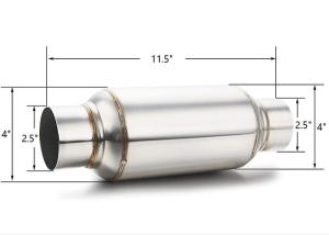 Quality Stainless Steel 2.5 Inlet Outlet Chevrolet Universal Exhaust Muffler wholesale