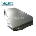 Vinyl Retractable Swim Spa Covers Safe Floating Hot Tub Cover Light Brown