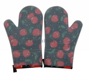 Quality Silicone Quilted Cotton High Temperature Microwave Oven Mitts Mittens Glove wholesale
