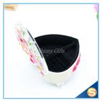 Hand Oil Printed Metal Storage Box for Jewelry with Beautiful Flowers