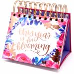 Colourful Offset Printing Desktop Calendar 250gsm-400gsm Kraft Paper Desk