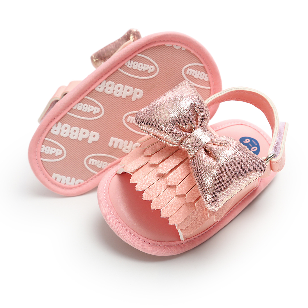 Fashion PU Leather shoes Tassel bowknot infant Prince princess baby leather sandals