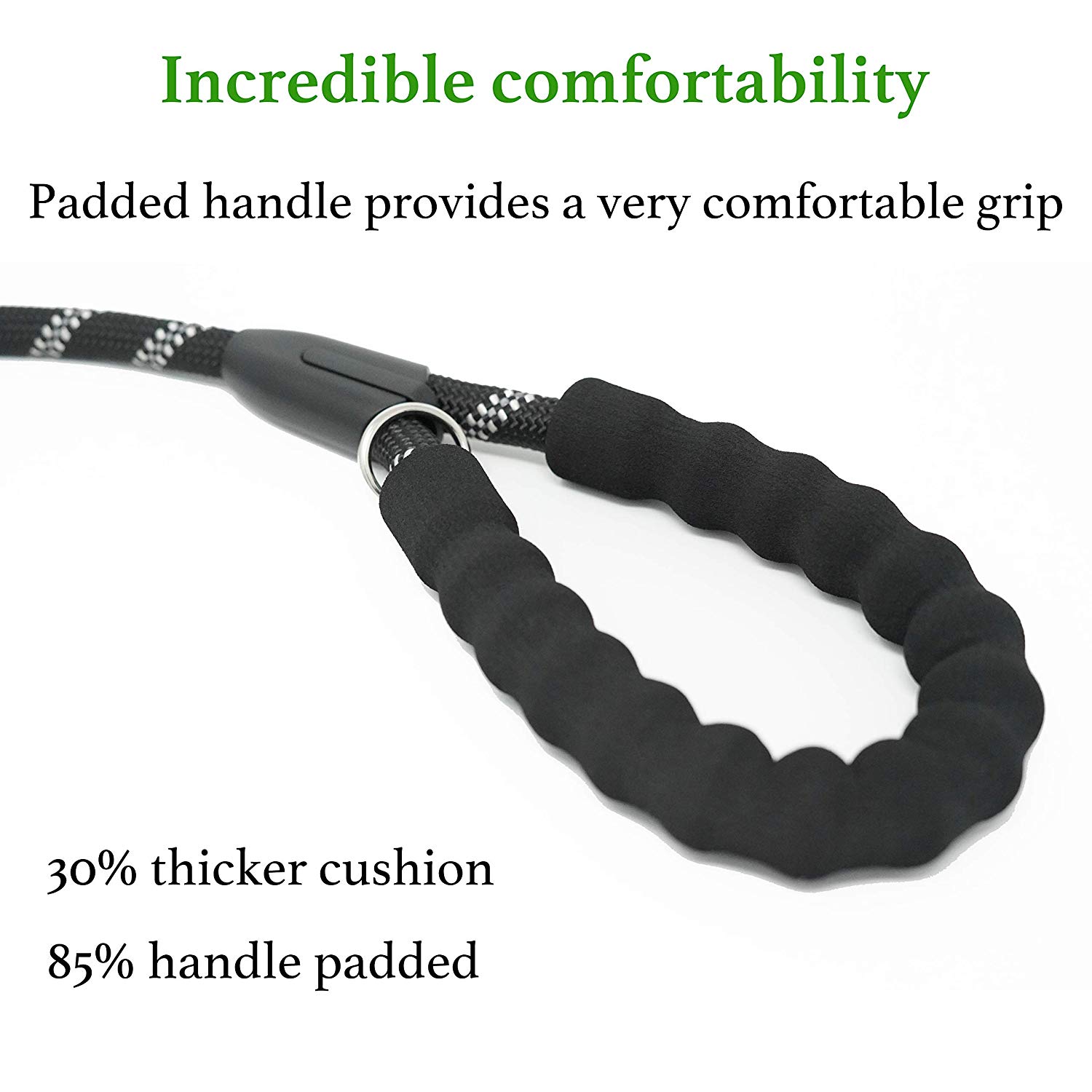 Dual Nylon Dog Leash 360 Swivel No Tangle Comfortable Shock Absorbing