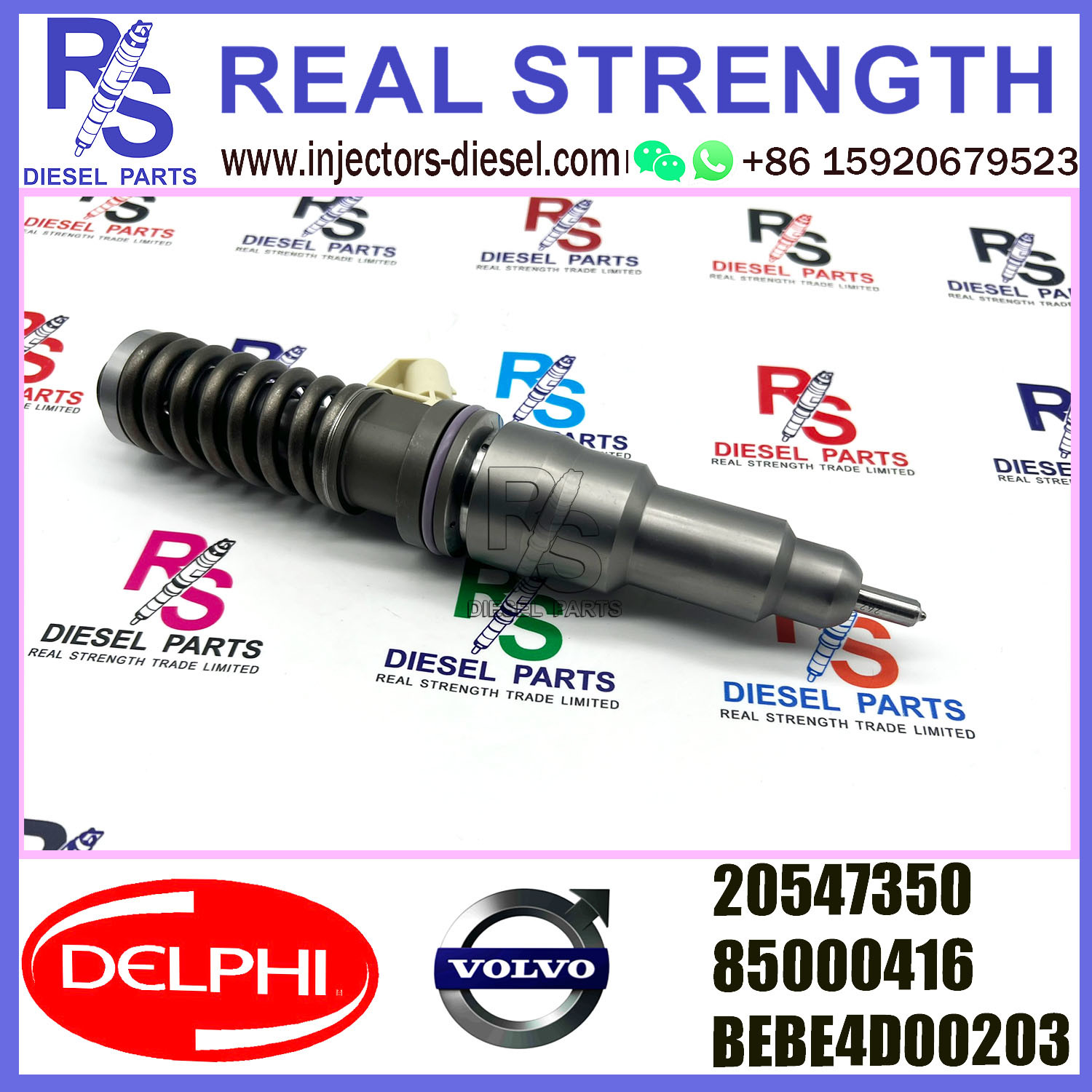 V-O-L-V 2pin injector20547350 85000416 EX631016 Diesel pump Injector DELPHI BEBE4D00203 for V-O-L-V FH12 TRUCK