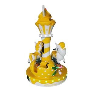 Quality Merry Go Round Kiddie Ride Game Machine Coin Operated For 3 Players wholesale