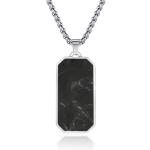 Men's Forged Carbon Fiber Necklace Jewelry 21 - 24 Inch Anniversary Gift Pendant